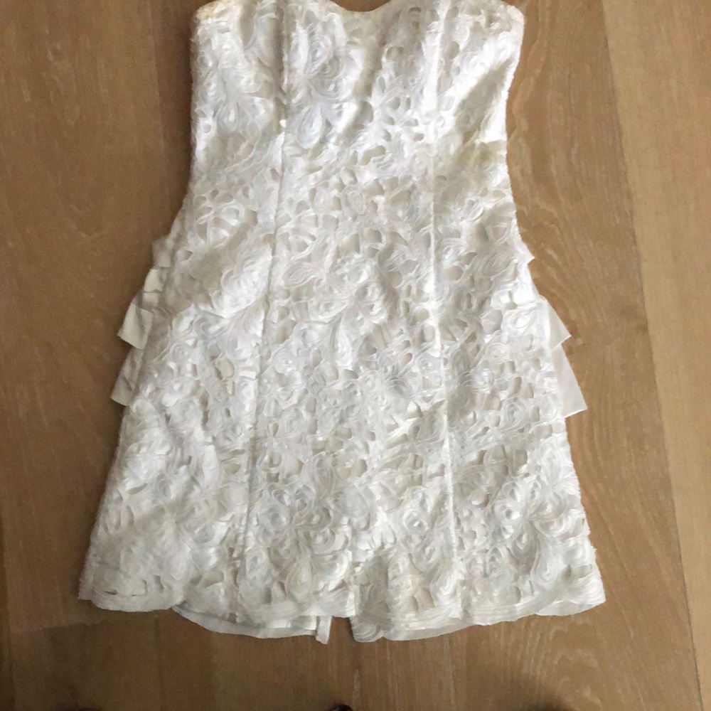 White lace mini dress